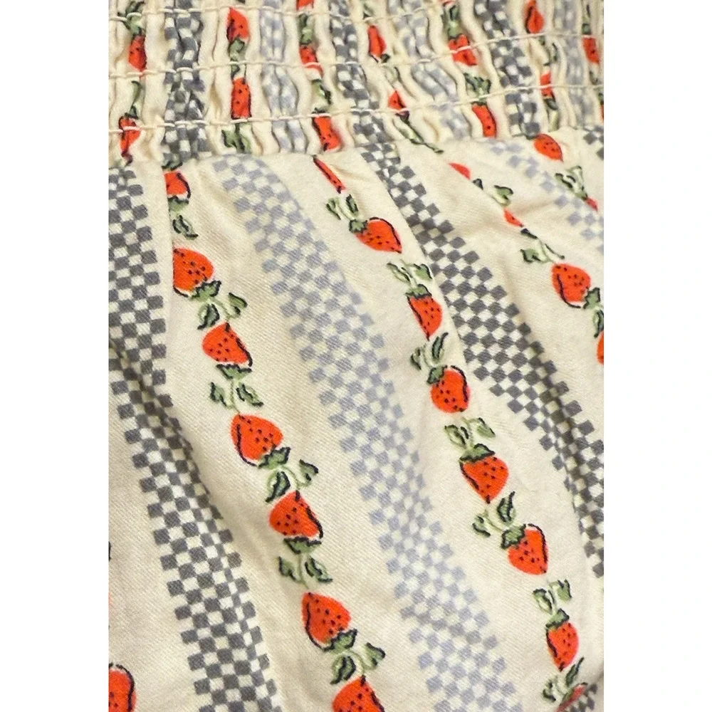 OUT FROM UNDER URBAN OUTFITTERS STRAWBERRY PJ ROMPER ONE PIECE PAJAMAS SZ M